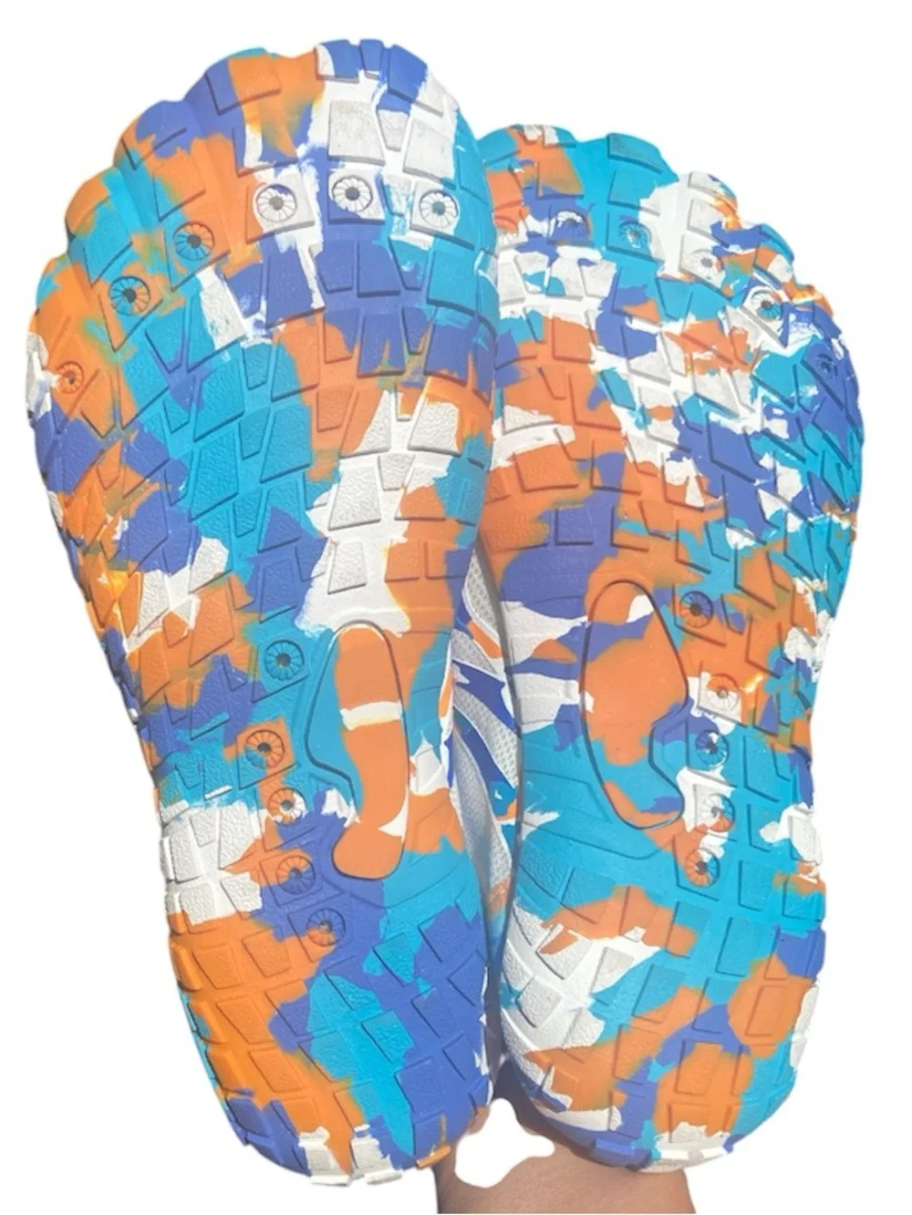 Kids Water Shoes in White, Blue & Orange Size 6/37